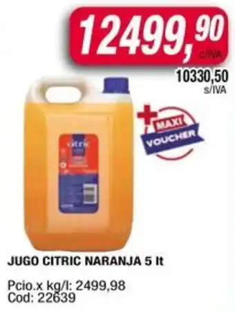 Maxiconsumo Citric jugo naranja oferta