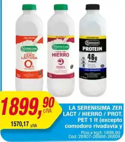 Maxiconsumo La serenisima zer lact / hierro / prot. pet oferta