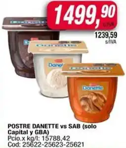 Maxiconsumo Danette postre vs sab oferta