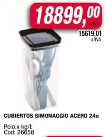 Maxiconsumo Cubiertos simonaggio acero oferta