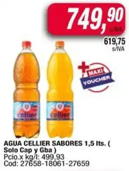Maxiconsumo Cellier agua sabores oferta