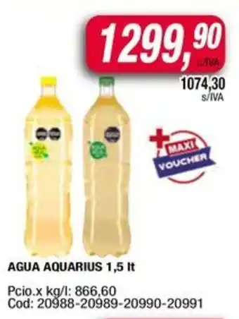 Maxiconsumo Aquarius agua oferta