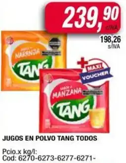 Maxiconsumo Tang jugos en polvo todos oferta