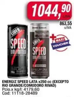 Maxiconsumo Energiz speed lata oferta