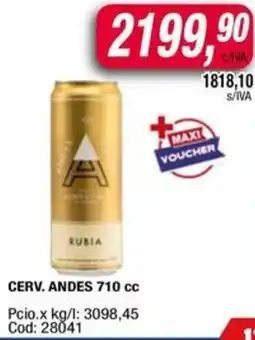 Maxiconsumo Andes cerv. oferta