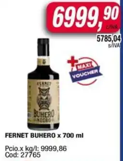 Maxiconsumo Fernet buhero oferta
