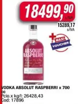 Maxiconsumo Absolut raspberri vodka oferta