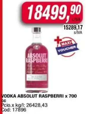 Maxiconsumo Absolut raspberri vodka oferta
