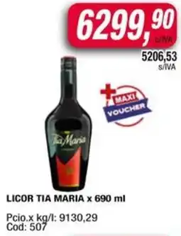 Maxiconsumo Tia maria licor oferta