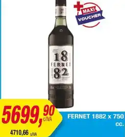 Maxiconsumo Fernet 1882 oferta