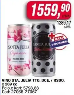 Maxiconsumo Sta. julia vino tto. dce./ rsdo. oferta