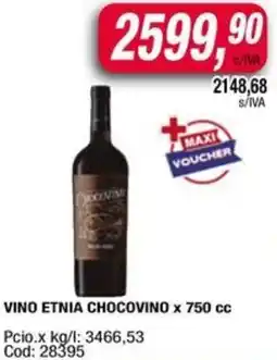 Maxiconsumo Etnia chocovino vino oferta
