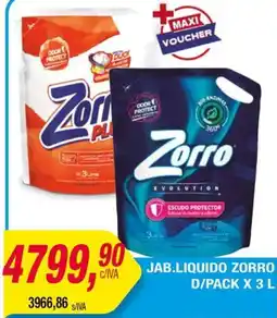 Maxiconsumo Zorro jab.liquido d/pack oferta