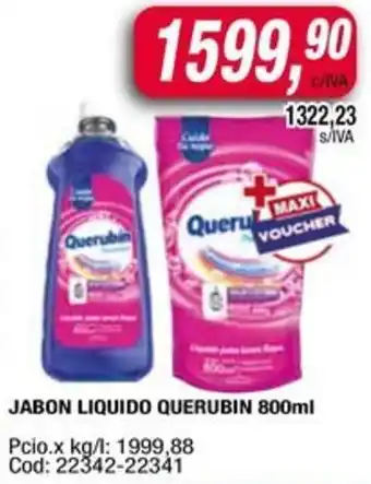 Maxiconsumo Querubin jabon liquido oferta