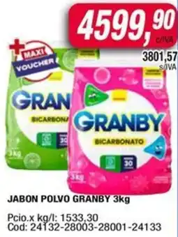 Maxiconsumo Granby jabon polvo oferta