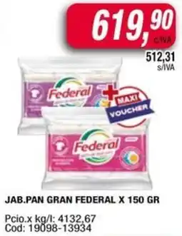 Maxiconsumo Federal jab.pan gran oferta
