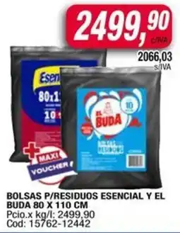 Maxiconsumo Bolsas p/residuos esencial y el buda oferta