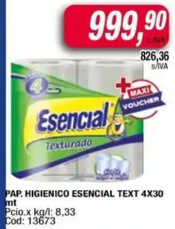 Maxiconsumo Esencial pap. higienico text oferta