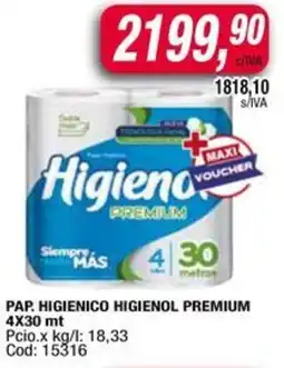 Maxiconsumo Higienol premium pap. higienico oferta