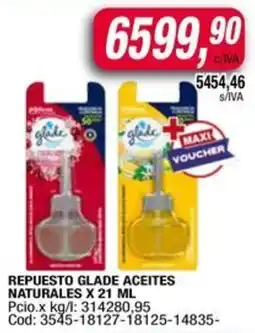 Maxiconsumo Glade repuesto aceites naturales oferta