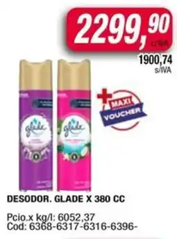 Maxiconsumo Glade desodor. oferta