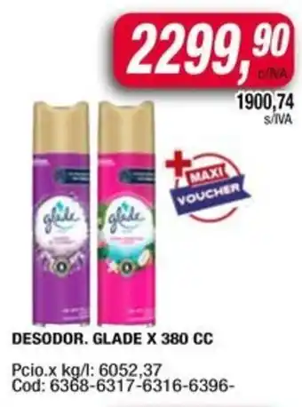 Maxiconsumo Glade desodor. oferta