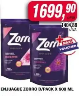 Maxiconsumo Zorro enjuague d/pack oferta