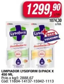 Maxiconsumo Lysoform limpiador d/pack oferta