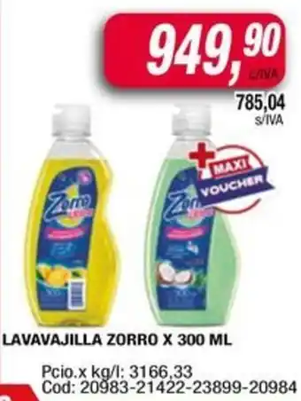 Maxiconsumo Zorro lavavajilla oferta