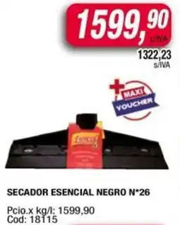 Maxiconsumo Esencial secador negro oferta