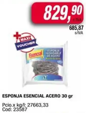 Maxiconsumo Esencial esponja acero oferta