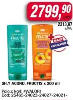 Maxiconsumo Fructis sh.y acond. oferta