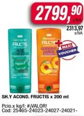 Maxiconsumo Fructis sh.y acond. oferta
