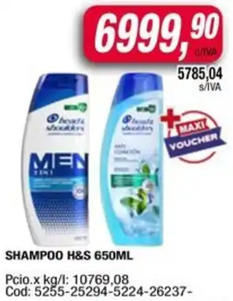 Maxiconsumo H&S shampoo oferta