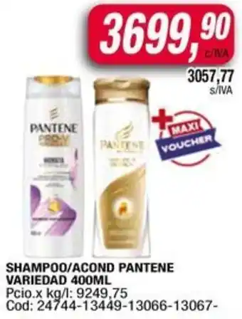 Maxiconsumo Pantene shampoo/acond variedad oferta