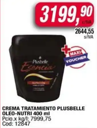 Maxiconsumo Plusbelle oleo-nutri crema tratamiento oferta