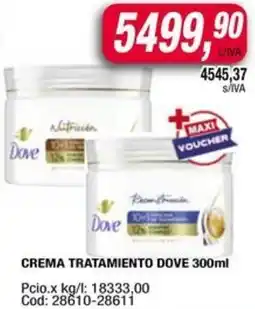 Maxiconsumo Dove crema tratamiento oferta