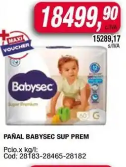 Maxiconsumo Babysec pañal sup prem oferta