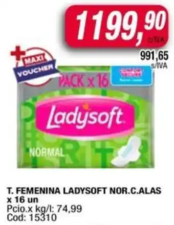 Maxiconsumo Ladysoft Normal oferta