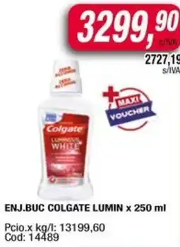 Maxiconsumo Colgate Luminous White Enjuage Bucal oferta