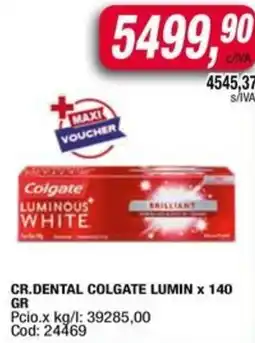 Maxiconsumo Colgate luminous white oferta