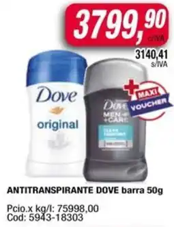 Maxiconsumo Dove barra antiperspirante oferta