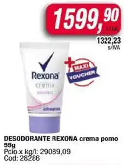 Maxiconsumo Rexona crema pomo oferta