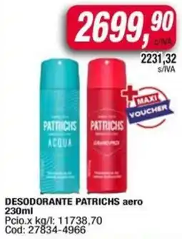 Maxiconsumo Patrichs aero oferta