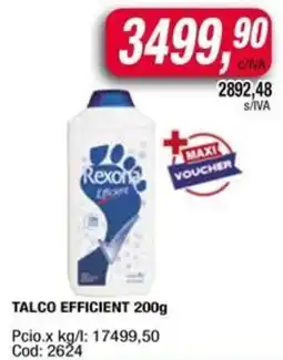 Maxiconsumo Rexona Talco Efficient oferta