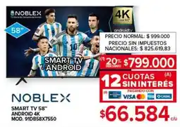 Carrefour Noblex Smart TV 58" oferta