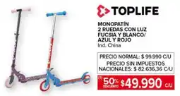 Carrefour Toplife monopatin 2 ruedas con luz oferta