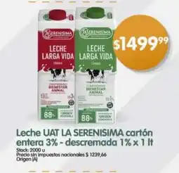 Supermercados Buenos Días La Serenisima Leche UAT oferta