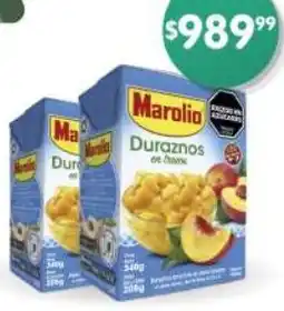 Supermercados Buenos Días Marolio duraznos al natural en trozos oferta