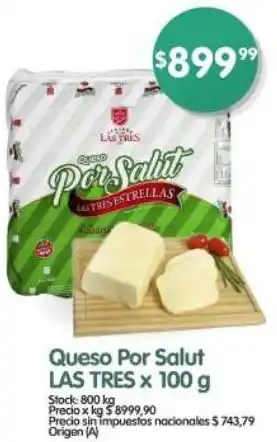 Supermercados Buenos Días Las tres queso por salut oferta